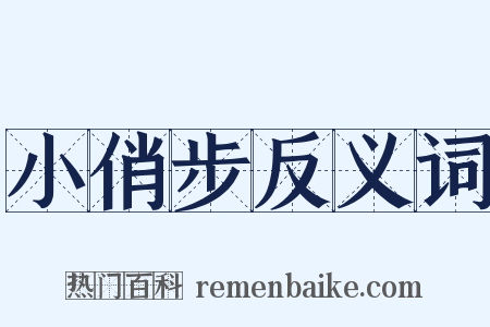 小俏步反义词是什么意思的图片
